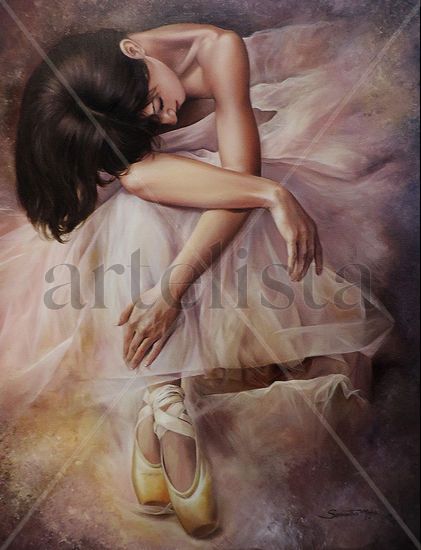 Bailarina Oil Canvas Figure Painting