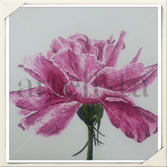 Rosa Mini III Oil Canvas Floral Painting