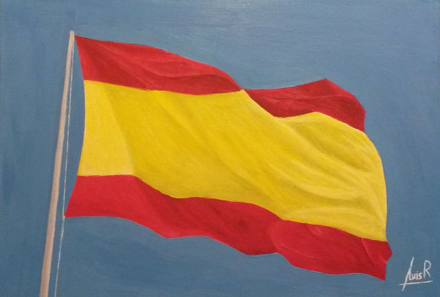 Bandera Española Oil Canvas Others