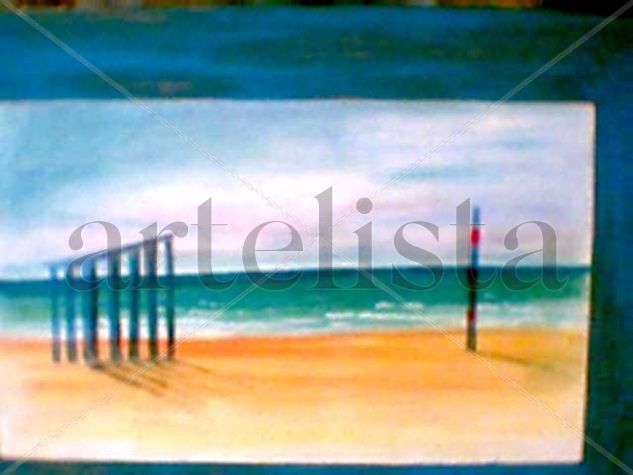 Playa Pastel Papel Paisaje