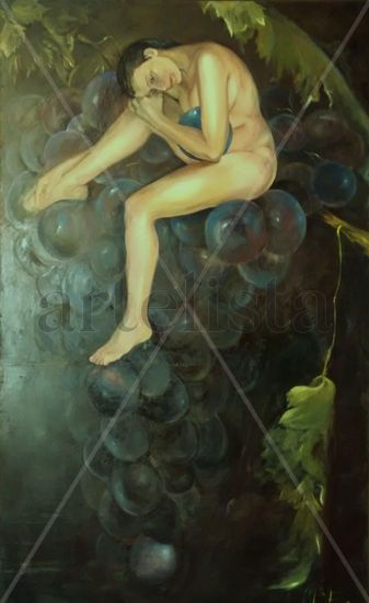 "Desde Ararat " Óleo Tabla Desnudos