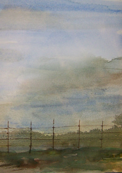 la valla Watercolour Paper Landscaping