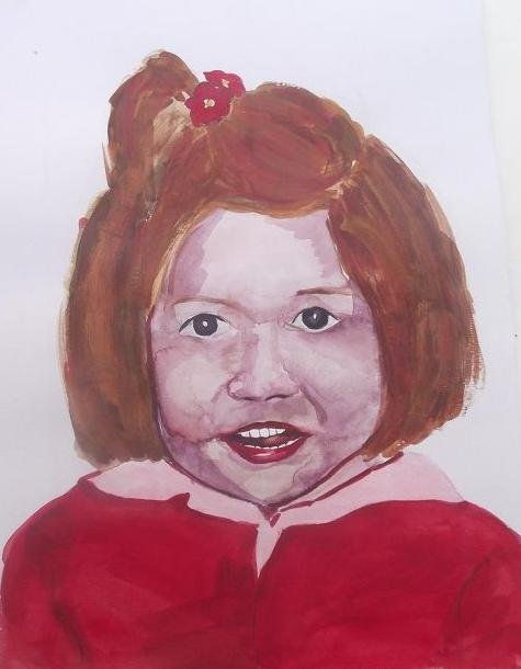 retrato acuarela Silvia