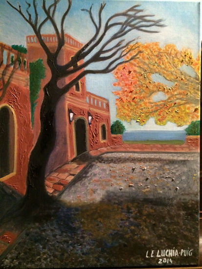 Casona de San Isidro Oil Canvas Landscaping