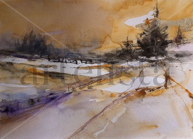 Llega el invierno Watercolour Paper Landscaping