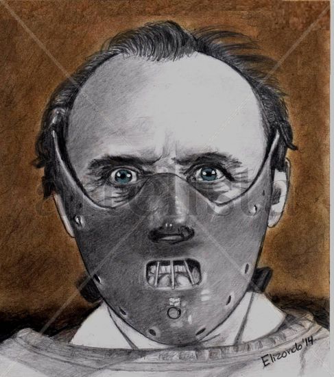 Hannibal Lecter Pastel Paper Portrait