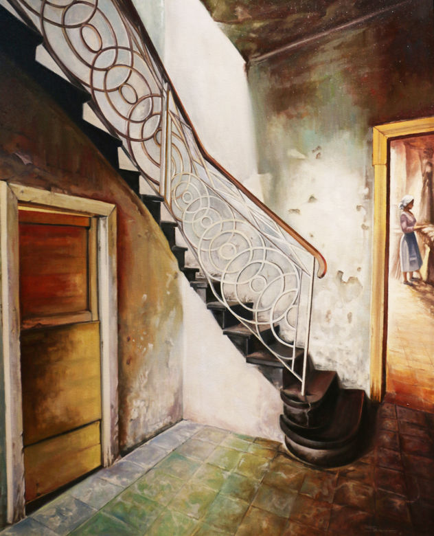 4. ESCALERA CON MUJER AL FONDO