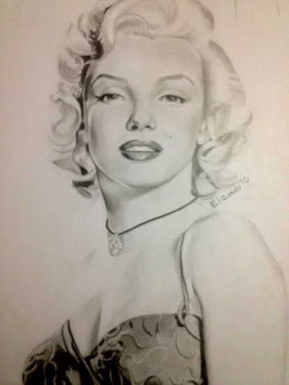 Marilyn Monroe Retrato Grafito