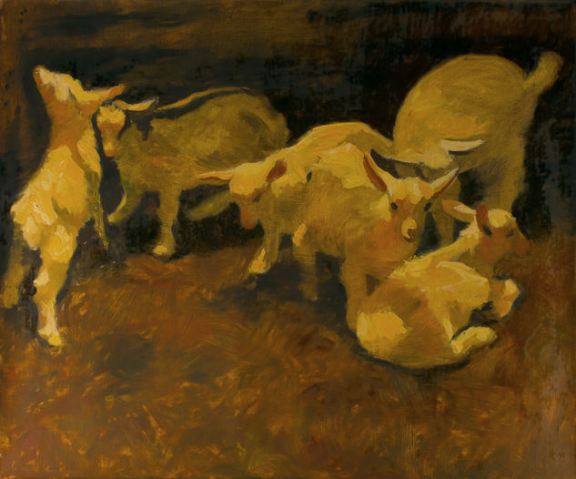 Goats Oil Canvas Animals