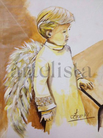 Disfraz de Angel Acrylic Canvas Figure Painting