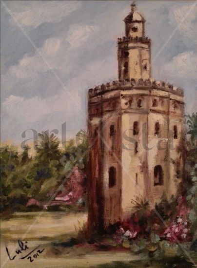 Torre Dorada Óleo Lienzo Paisaje