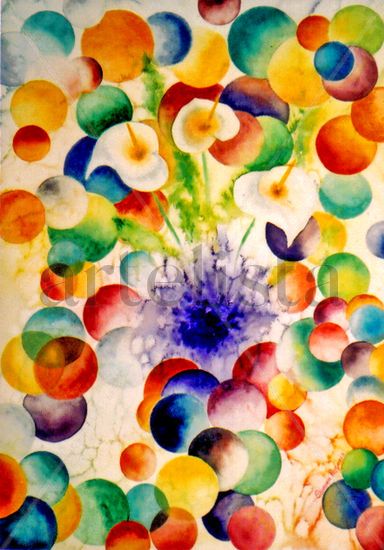 Vida, Luz y Color Watercolour Paper Floral Painting