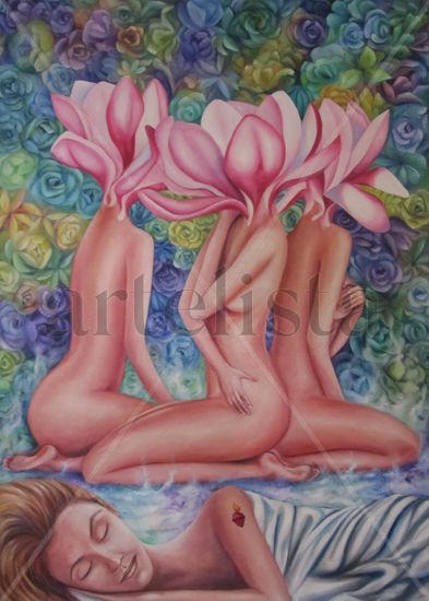 Opium Oil Canvas Nude Paintings