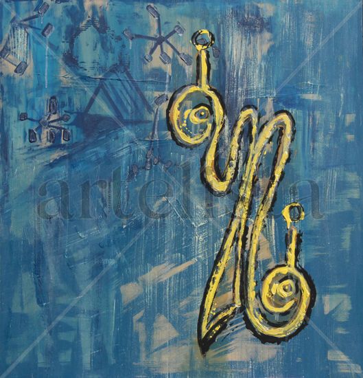 Signo n° 6 Acrylic Panel Figure Painting