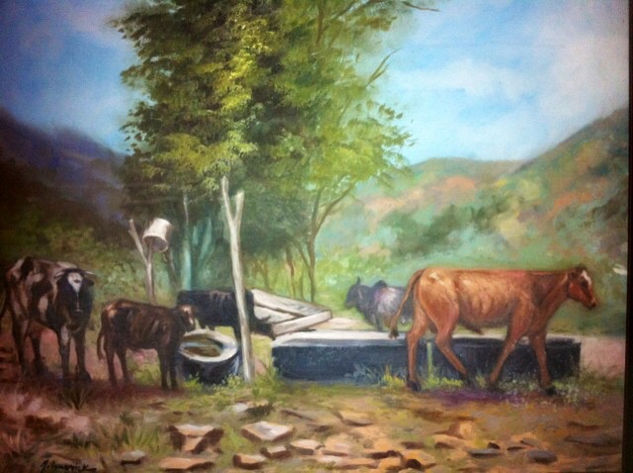 Finca de Abuelo Oil Canvas Landscaping