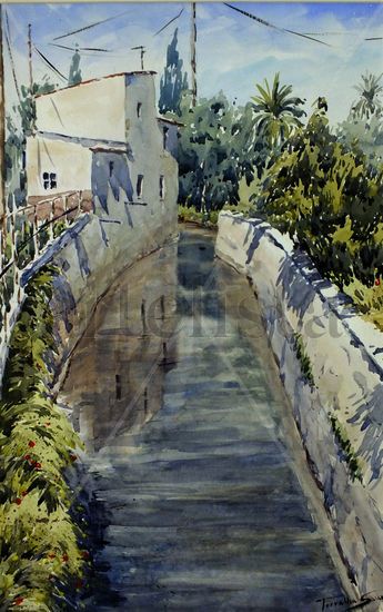 Acequia Aljufía Watercolour Paper Landscaping