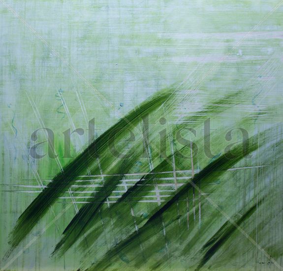 Movimiento en verde Mixed media Panel Landscaping