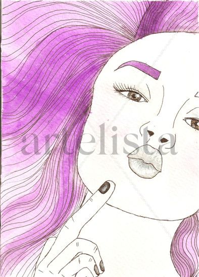 VIOLETA BESO Watercolour Paper Portrait