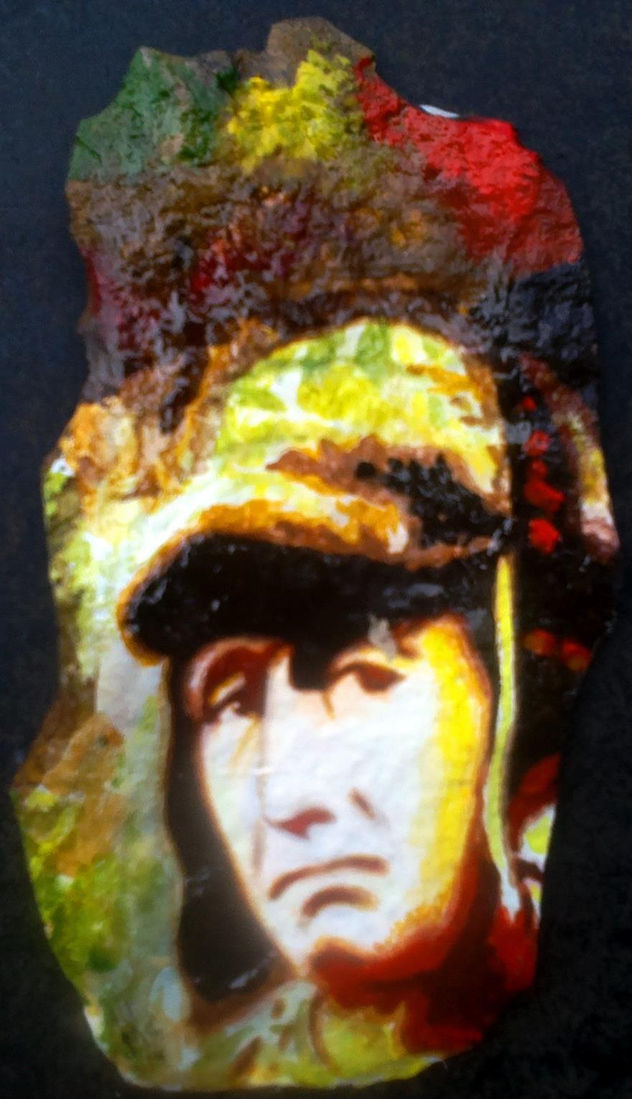 EL CHAVO DEL 8, ACUARELA SOBRE PEDRADA ARTISTICA. johnny mcdonald pintor hondureño contemporaneo