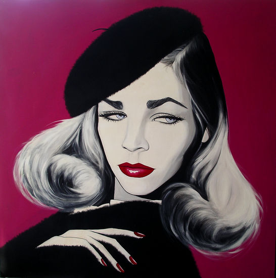 Lauren Bacall Acrílico Lienzo Retrato