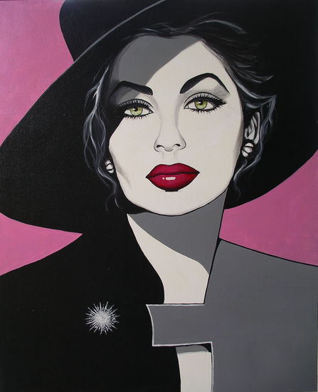 Ava Gardner. Acrylic Canvas Portrait