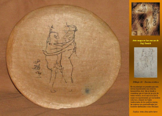 Drawing 18 – erotic scene Pottery Pottery and ceramics