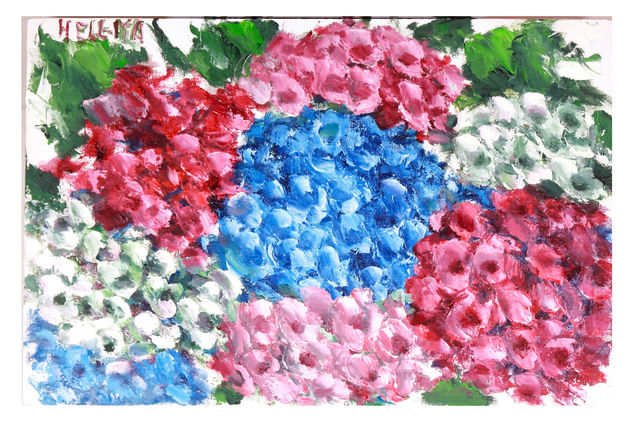 Hidrangeas Oil Canvas Floral Painting