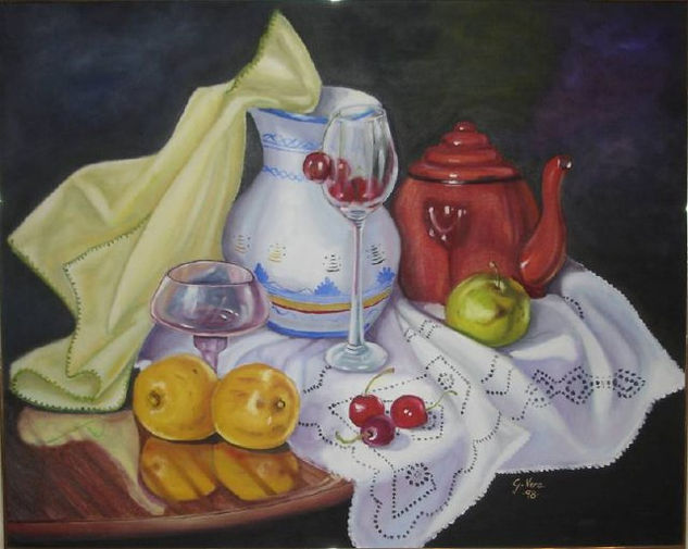 Bodegon con paños Oil Canvas Still Life Paintings