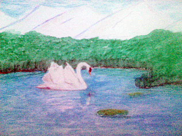 Cisne Cera Papel Animales