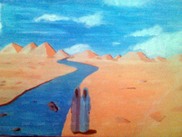 Desierto Gouache Papel Paisaje