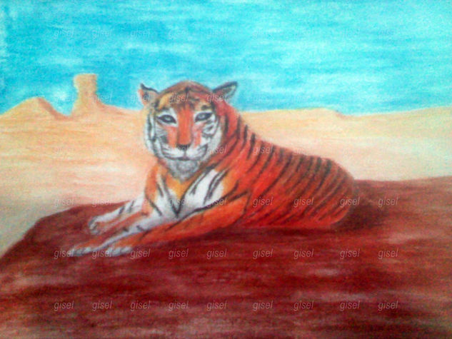 Tigre Cera Papel Animales