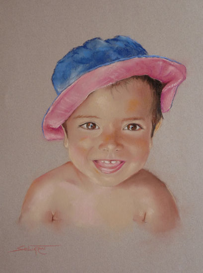 NIÑO Pastel Paper Portrait