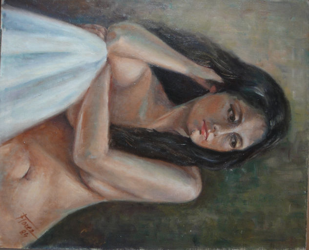 Mirada perdida Oil Panel Nude Paintings