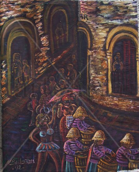 "CANDOMBE EN LA CIUDAD VIEJA" Oil Canvas Landscaping