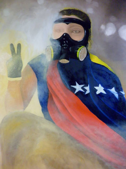 VENEZUELA Oil Canvas Portrait