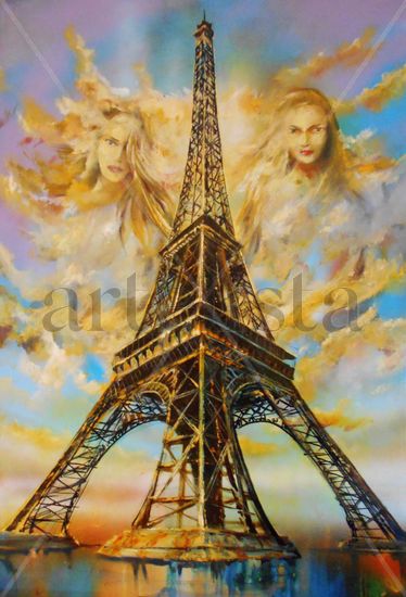 La Tour et les Femmes Oil Canvas Landscaping