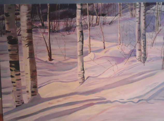 Bosque Nevado Acrylic Canvas Landscaping