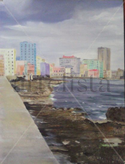 El Malecón Oil Canvas Landscaping