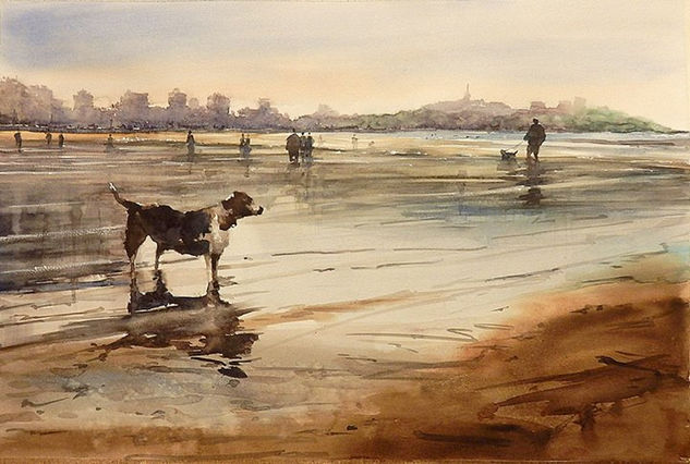 PLAYA DE GIJON Watercolour Paper Landscaping