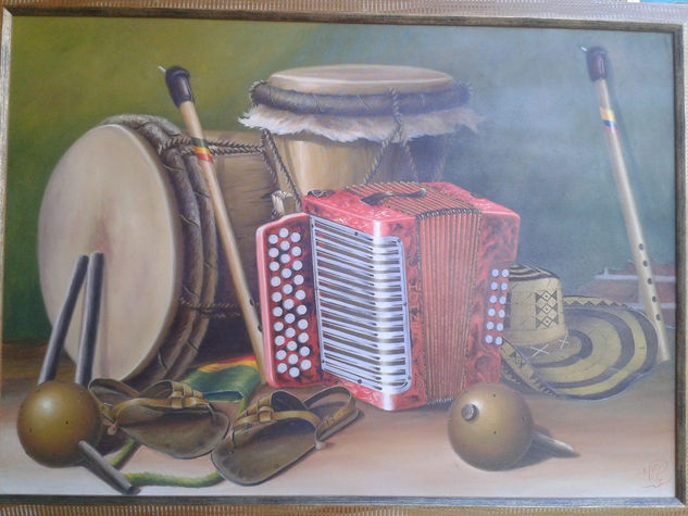 vallenato Oil Canvas Figure Painting