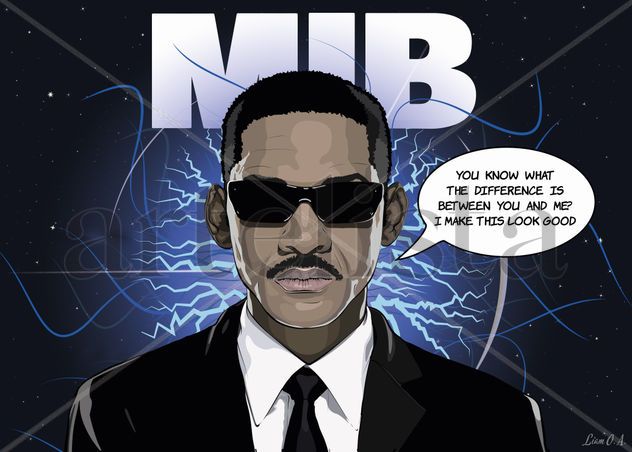 Will Smith portrait - Men in black