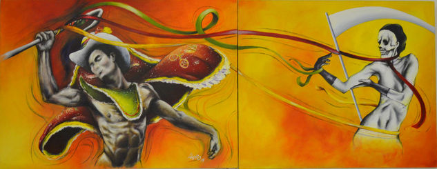 al final la vida gana Acrylic Canvas Figure Painting