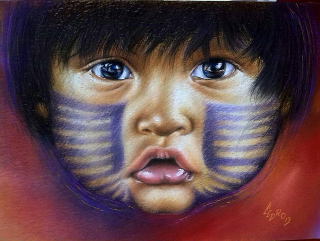 niño indigena Mixed Media