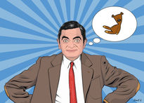 Mr. bean retrato comic