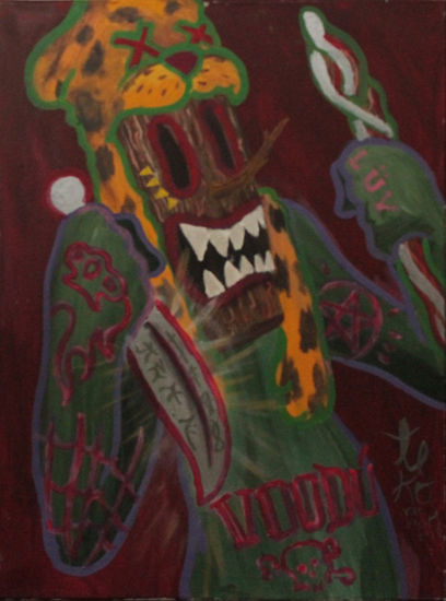 Voodoo Acrylic Paper Figure Painting