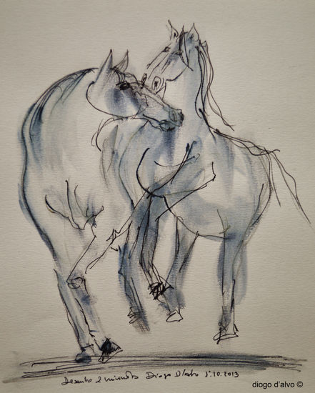 cavalos de tinta Tinta