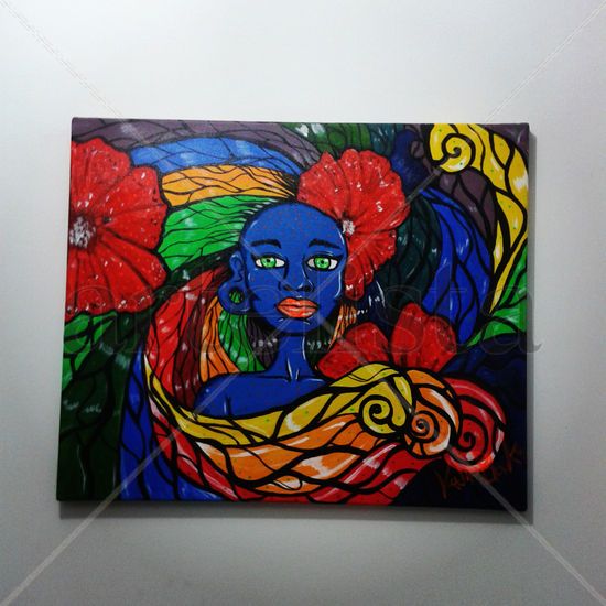 sirena sola Acrylic Canvas Figure Painting