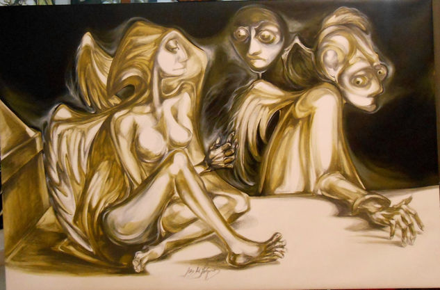 Auras tiñozas Mixed media Canvas Nude Paintings