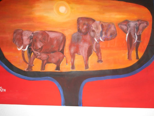 ventana en africa Acrylic Canvas Others