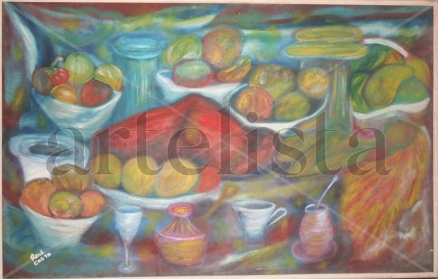 LA DIOSA DE LA FRUTA Oil Canvas Still Life Paintings